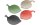 Koziol Schale Leaf-On 4 Stück, Mehrfarbig