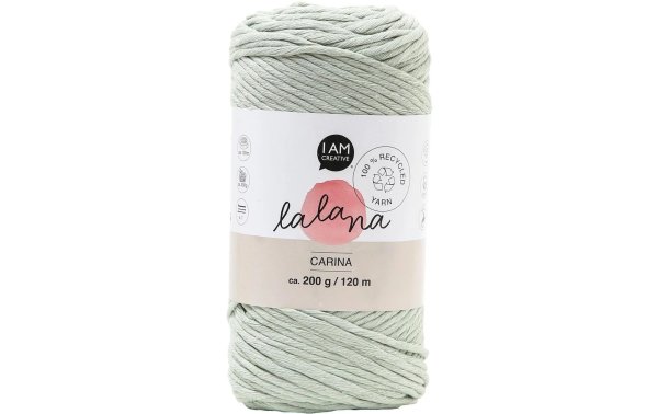 lalana Wolle Carina 200 g, Graugrün