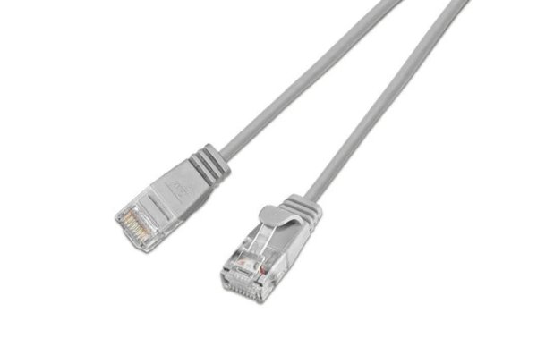 SLIM Slimpatchkabel  Cat 6, UTP, 2 m, Grau