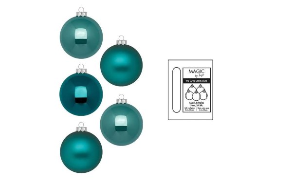 INGES CHRISTMAS DECOR Weihnachtskugel Dark Emerald Ø 3 cm 24 Stück