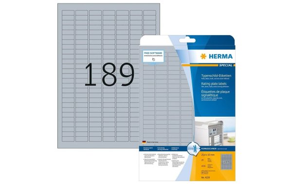 HERMA Typenschild-Etiketten 4220 25 x 10 mm