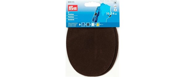 Prym Applikation 10 x 14 cm Lederimitat, Dunkelbraun, 2 Stück