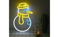 Vegas Lights LED Dekolicht Neonschild Schneemann 22 x 35 cm