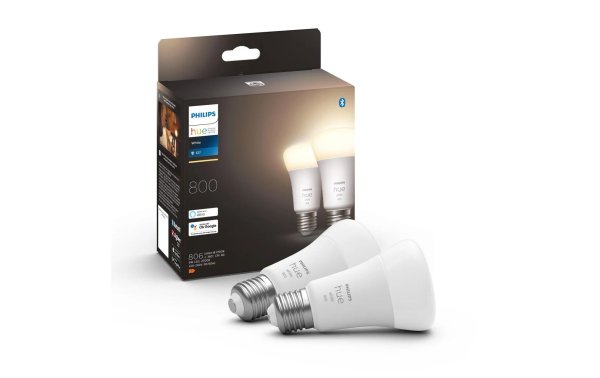 Philips Hue Leuchtmittel White, 9 W, E27, 2 Stück, Bluetooth