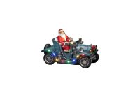 Konstsmide LED-Figur Weihnachtsmann im Auto, 16 cm
