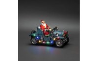 Konstsmide LED-Figur Weihnachtsmann im Auto, 16 cm