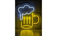 Vegas Lights LED Dekolicht Neonschild Bier 27 x 30 cm