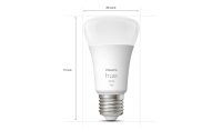 Philips Hue Leuchtmittel White, 9.5 W, E27, 2 Stück,...