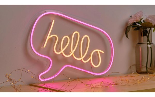 Vegas Lights LED Dekolicht Neonschild Hello 43 x 30.5 cm