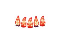Konstsmide LED-Figur Acryl Santa, 14 cm, 5er Set