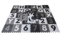Knorrtoys Puzzlematte Alphabet + Zahlen grau-weiss