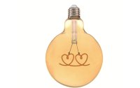 Illurbana Lampe Double Hearts hängend, 4W, E27, Warmweiss