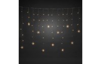 Konstsmide LED-Lichtervorhang Schneeflocken, 60 LED, 1.4 m, Outdoor
