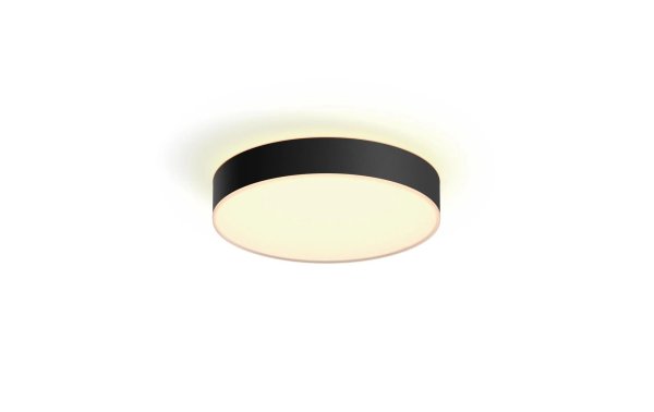 Philips Hue White Amb. Enrave Deckenleuchte M schwarz 1900 lm + Dimmer