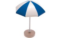 Rico Design Mini-Möbel Sonnenschirm 5.5 x 7.5 cm 1 Stück, Blau/Weiss