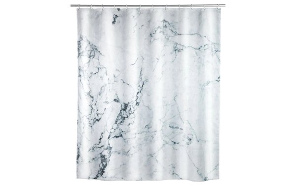 Wenko Duschvorhang Onyx 180 x 200 cm, Grau/Weiss