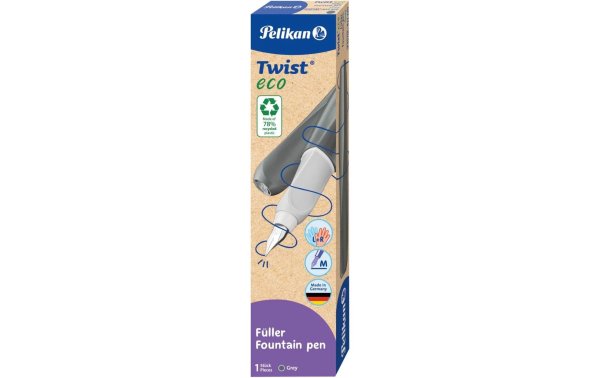 Pelikan Füllfederhalter Twist eco Medium (M), Grau