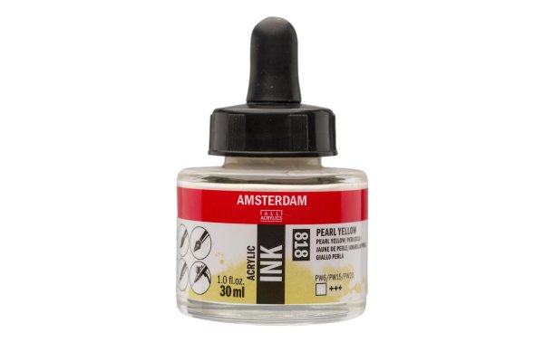 Amsterdam Acryltinte 818 Perlgelb, 30 ml