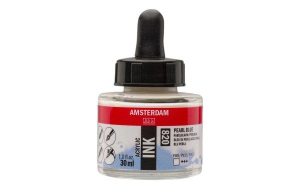 Amsterdam Acryltinte 820 Perlblau, 30 ml