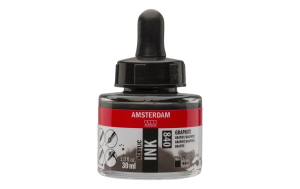 Amsterdam Acryltinte 840 Graphit, 30 ml