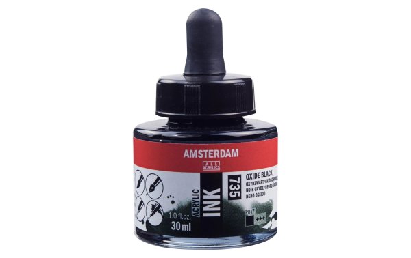 Amsterdam Acryltinte 735 Oxidschwarz, 30 ml