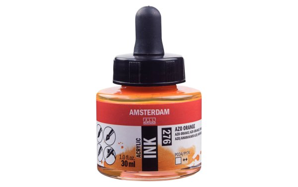 Amsterdam Acryltinte 276 Azo-orange, 30 ml