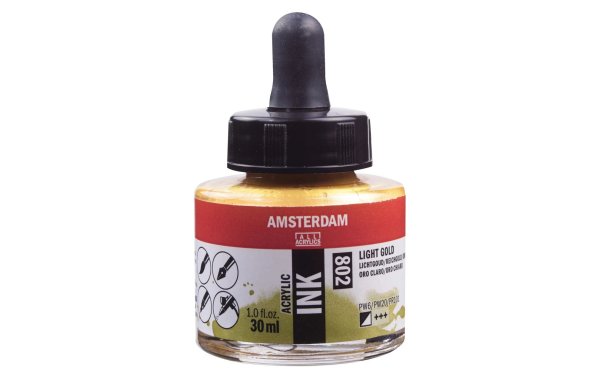 Amsterdam Acryltinte 802 Reichgold, 30 ml