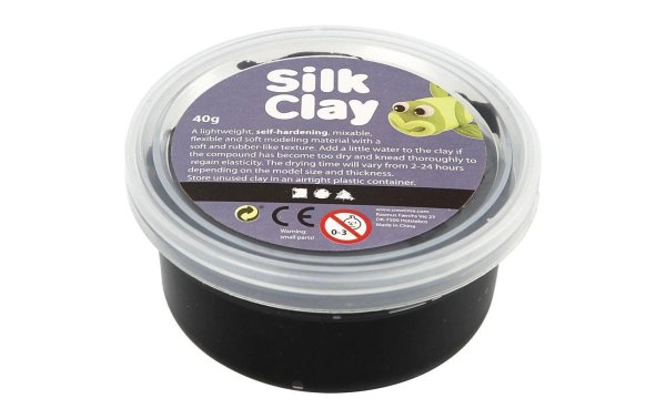 Creativ Company Modelliermasse Silk Clay 40 g Schwarz