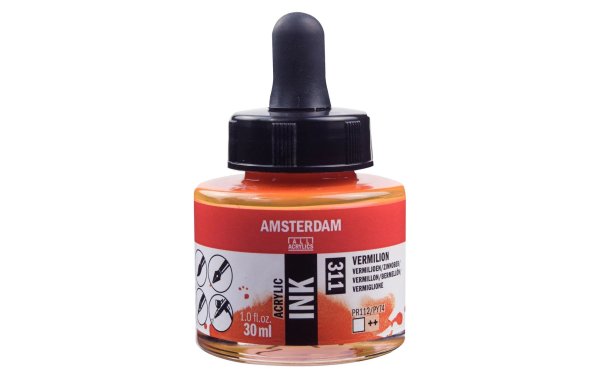 Amsterdam Acryltinte 311 Zinnober, 30 ml