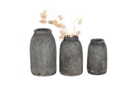 House Nordic Vase Velas 3 Stück, Dunkelgrau