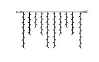 Star Trading Lichtervorhang-Erweiterung Icicle-System LED, 98 LED, 2 m