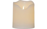 Star Trading LED-Kerze Pillar Flamme Grand Ø 16 x 20 cm, Weiss