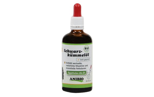 Anibio Hunde-Nahrungsergänzung BIO Schwarzkümmelöl, 100 ml