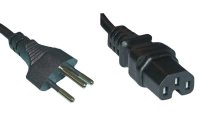 Diggelmann Netzkabel 1.5 m C15 - T12, Schwarz