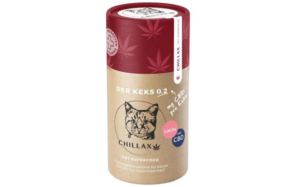 CHILLAX Katzen-Nahrungsergänzung CBD-Keks Lachs - 0.2 mg