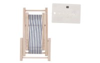 Rico Design Mini-Möbel Liegestuhl 7 x 10 cm 1 Stück, Blau/Weiss