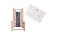 Rico Design Mini-Möbel Liegestuhl 4.5 x 7 cm 1 Stück, Blau/Weiss
