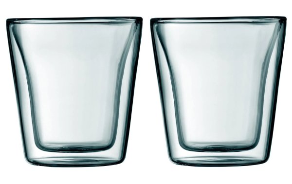 Bodum Thermobecher Canteen 100 ml, 2 Stück, Transparent