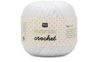Rico Design Häkel- und Strickgarn Essentials Crochet 50 g, Weiss
