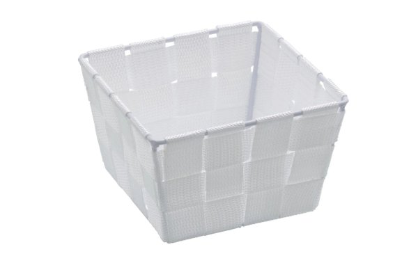 Wenko Aufbewahrungskorb Adria Mini Square 14 x 14 x 9 cm, Weiss