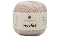 Rico Design Häkel- und Strickgarn Essentials Crochet 50 g, Hellrosa