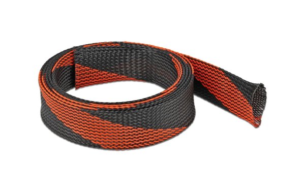 Delock Kabelschlauch dehnbar, 2 m x 38 mm Rot Schwarz