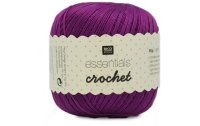 Rico Design Häkel- und Strickgarn Essentials Crochet 50 g, Lila