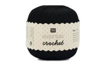 Rico Design Häkel- und Strickgarn Essentials Crochet 50 g, Schwarz