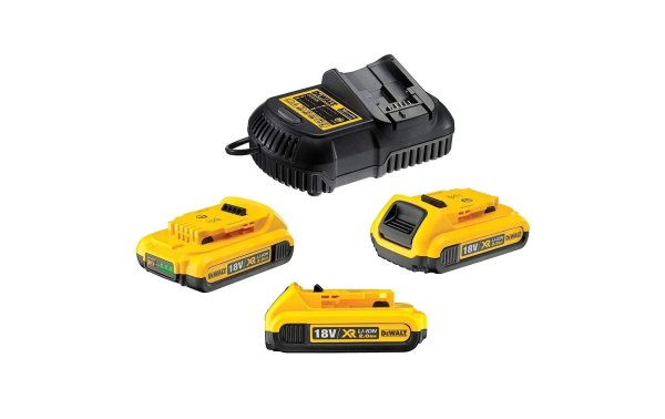 DeWalt Basis-Set XR Ladegerät & 3x 18 V 2 Ah Akku