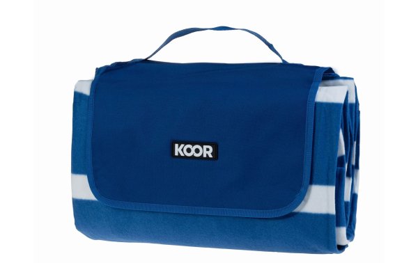 KOOR Picknickdecke Stripes blue 200 x 200 cm