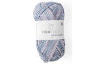 Rico Design Wolle Baby Cotton Soft Print 50 g, Blau; Lila