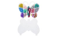 Glorex Perlen-Set Schmetterling Kunststoff, ca. 510 Stk, Mehrfarbig