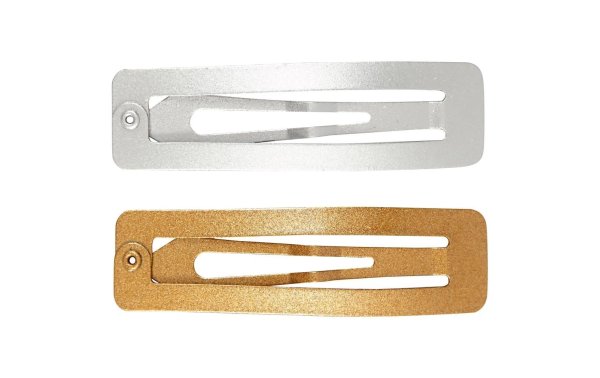 Creativ Company Haar-Clip 5.8 x 1.6 cm 4 Stück, Gold/Silber