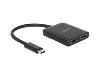 Delock Multiadapter USB-C - 2x HDMI out 4K 30Hz Splitter...